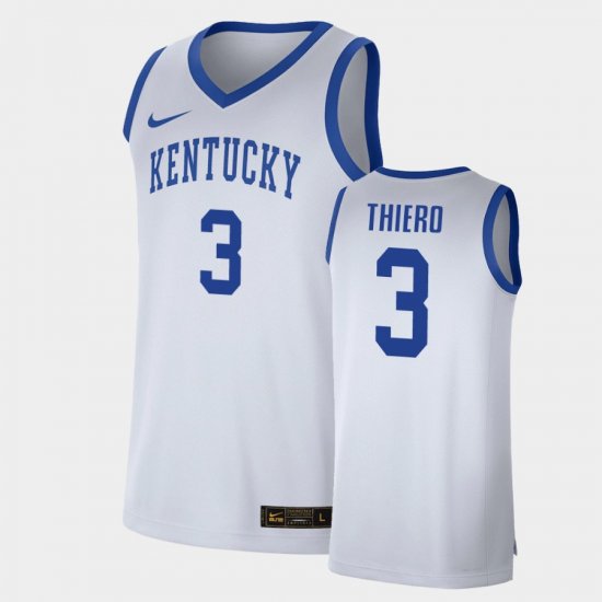 #3 Adou Thiero Replica Wildcats Men White Jersey 167206-772