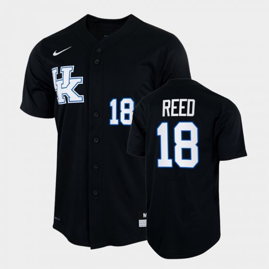 #18 A.J. Reed College Baseball Kentucky Wildcats Mens Black Jersey 470159-385