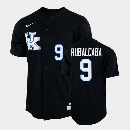 #9 Alonzo Rubalcaba College Baseball Kentucky 2022 Men Black Jersey 482714-704