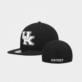 Team Logo Kentucky 59FIFTY Fitted Unisex Black White Hat 261029-709