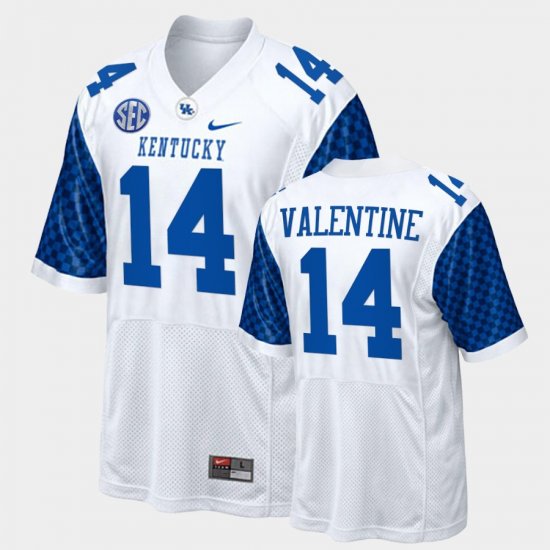 #14 Carrington Valentine College Football Kentucky Replica Men\'s White Jersey 565910-294