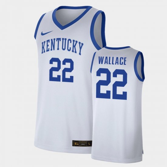 #22 Cason Wallace Replica Kentucky Wildcats Men\'s White Jersey 195492-613