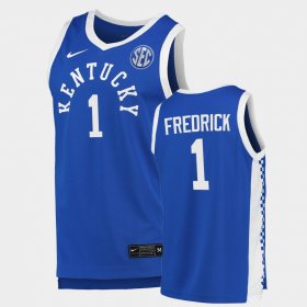 #1 CJ Fredrick College Basketball Kentucky Replica Men Royal Jersey 908173-124