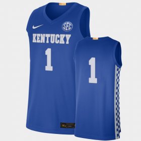 #1 College Basketball University of Kentucky Authentic Mens Royal Jersey 489718-325