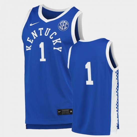 #1 College Basketball UK Replica Mens Royal Jersey 642427-141