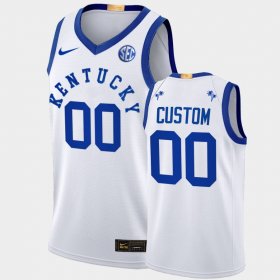 #00 custom College Basketball University of Kentucky 2022 Big Blue Bahamas Basketball Mens White Jersey 639430-164