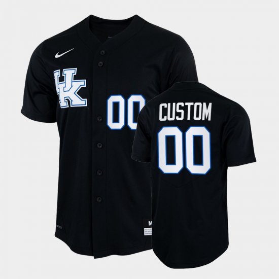 #00 Custom College Baseball Kentucky Wildcats 2022 Men\'s Black Jersey 994677-460