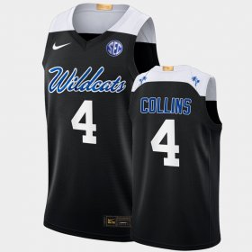 #4 Daimion Collins College Basketball Kentucky Wildcats Elite Men's Black Jersey 940610-530