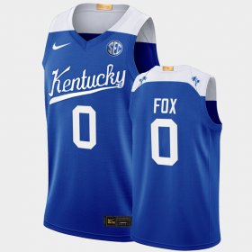 #0 De'Aaron Fox College Basketball Wildcats Alumni Men Blue Jersey 190450-409