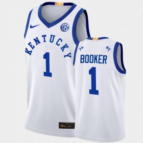 #1 Devin Booker College Basketball Wildcats 2022 Big Blue Bahamas Alumni Mens White Jersey 768031-665