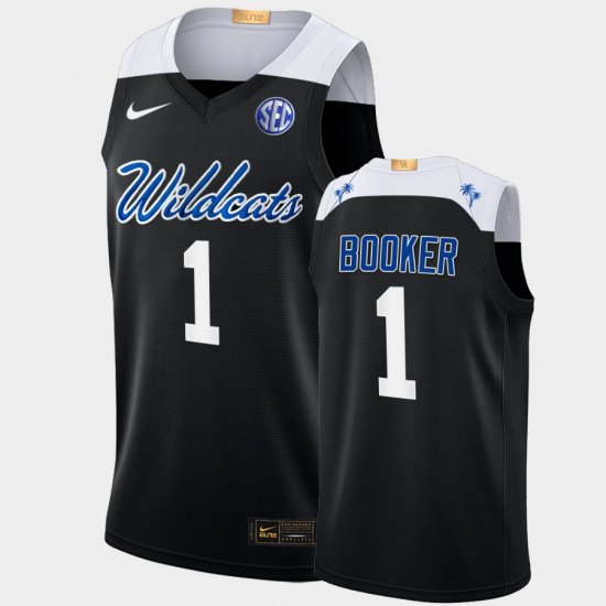 #1 Devin Booker College Basketball UK Elite Mens Black Jersey 818141-680