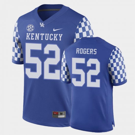 #52 Justin Rogers Replica University of Kentucky Men\'s Royal Jersey 453363-722