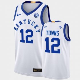 #12 Karl-Anthony Towns College Basketball UK 2022 Big Blue Bahamas Alumni Men's White Jersey 955262-281