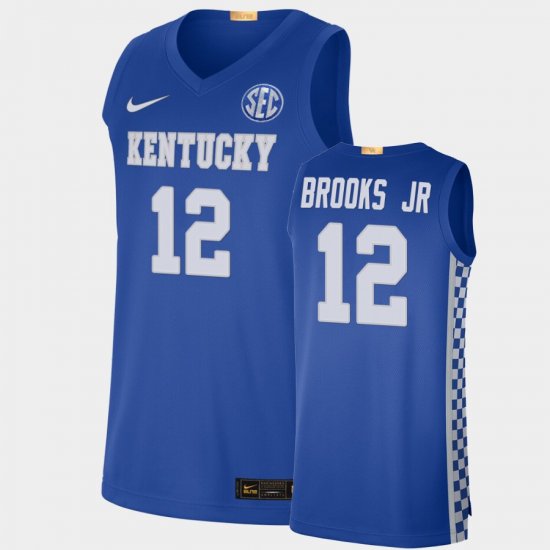 #12 Keion Brooks Jr. College Basketball Wildcats Authentic Mens Royal Jersey 755193-204