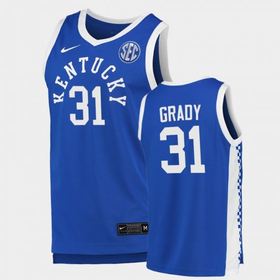 #31 Kellan Grady College Basketball Wildcats Replica Mens Royal Jersey 936980-371