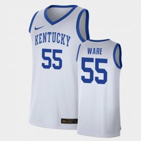 #55 Lance Ware Replica University of Kentucky Men's White Jersey 706996-859