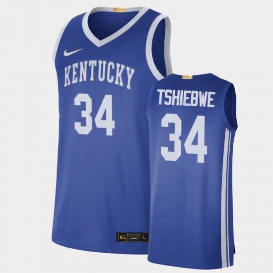 #34 Oscar Tshiebwe Limited University of Kentucky Mens Royal Jersey 495542-764