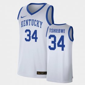 #34 Oscar Tshiebwe Replica University of Kentucky Mens White Jersey 364202-887