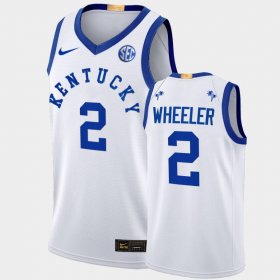 #2 Sahvir Wheeler College Basketball UK 2022 Big Blue Bahamas Basketball Men's White Jersey 382167-518