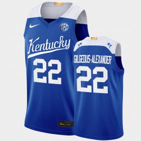 #22 Shai Gilgeous-Alexander College Basketball Kentucky Wildcats Alumni Men's Blue Jersey 626951-708