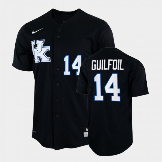 #14 Tyler Guilfoil College Baseball Kentucky 2022 Men Black Jersey 752038-600