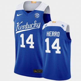 #14 Tyler Herro College Basketball Kentucky Alumni Mens Blue Jersey 553478-820