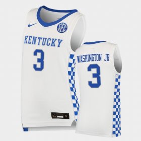 #3 TyTy Washington Jr. College Basketball University of Kentucky Replica Men's White Jersey 517872-407