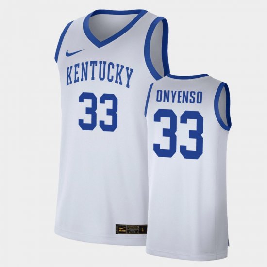 #33 Ugonna Onyenso Replica Kentucky Mens White Jersey 384525-175