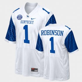 #1 Wan'Dale Robinson College Football University of Kentucky Replica Men's White Jersey 671382-516