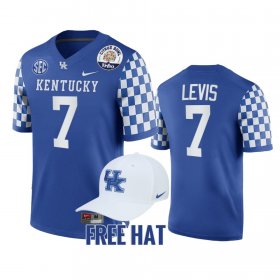 #7 Will Levis College Football Kentucky 2021 Citrus Bowl CFP Men Blue Jersey 441561-398