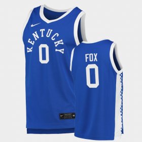 #0 De'Aaron Fox College Basketball UK Mens Blue Jersey 454238-315