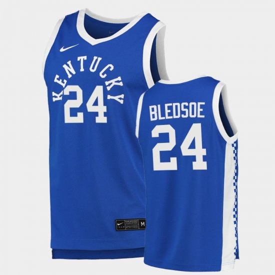 #24 Eric Bledsoe College Basketball Wildcats Men Blue Jersey 305972-689