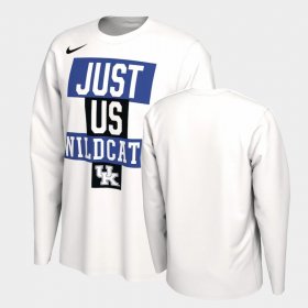 Just Us Bench Wildcats Long Sleeve Mens White T-Shirt 624100-759 Just Us Bench Wildcats Long Sleeve Mens White T-Shirt 624100-759