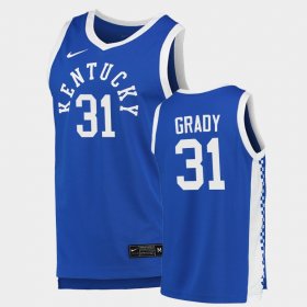 #31 Kellan Grady College Basketball UK 2021 Trade Men's Blue Jersey 726354-967