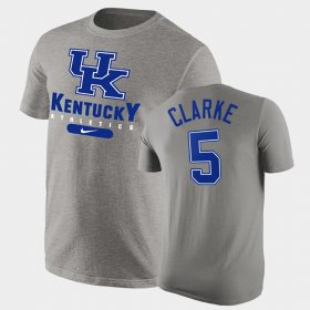 #5 Terrence Clarke RIP University of Kentucky 2021 NBA Draft Prospect Men's Gray T-Shirt 352531-798