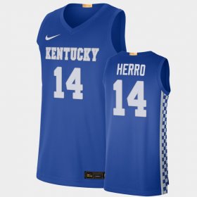 #14 Tyler Herro College Basketball University of Kentucky Mens Royal Jersey 250688-156