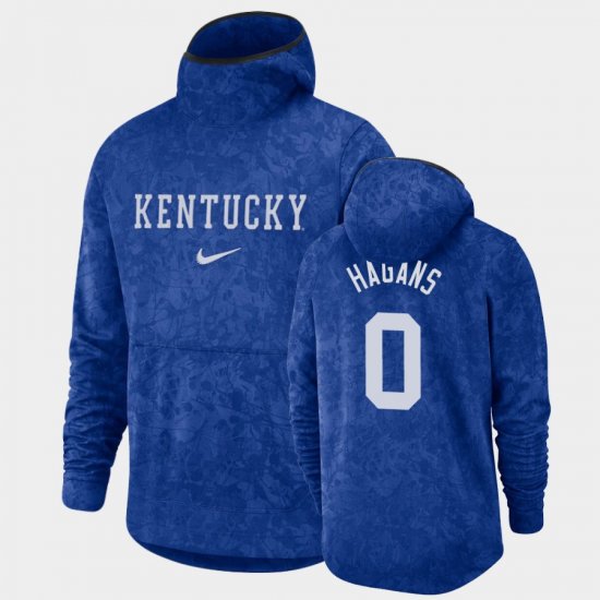 #0 Ashton Hagans Basketball Spotlight University of Kentucky Pullover Team Logo Mens Royal Hoodie 688979-538