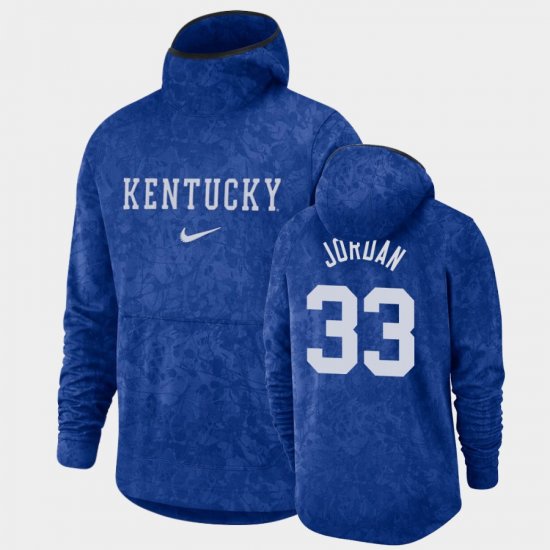 #33 Ben Jordan Basketball Spotlight University of Kentucky Pullover Team Logo Men\'s Royal Hoodie 852974-717