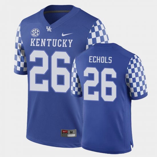 #26 Brandin Echols College Football University of Kentucky Game Mens Royal Jersey 608085-941