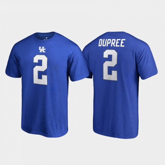 #2 Bud Dupree College Legends UK Name & Number Men\'s Royal T-Shirt 911086-717