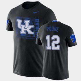 #12 Chance Poore Team Issue Kentucky Wildcats Performance Men's Black T-Shirt 693447-576