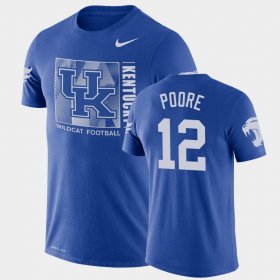 #12 Chance Poore Team Issue Wildcats Performance Men Royal T-Shirt 152011-258