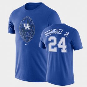 #24 Chris Rodriguez Jr. Football Icon UK Legend Men's Royal T-Shirt 355734-697