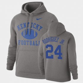 #24 Chris Rodriguez Jr. Retro Football UK Pullover Mens Heathered Gray Hoodie 987849-732