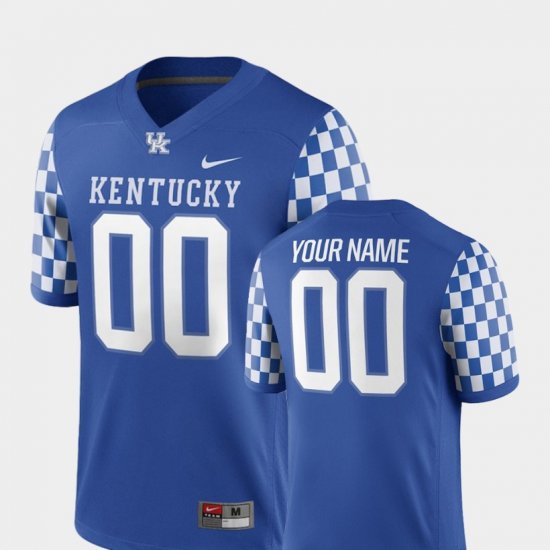 #00 Custom College Football UK 2018 Game Mens Royal Jersey 684884-152