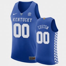 #00 Custom Authentic Kentucky College Basketball Men's Royal Jersey 407191-160