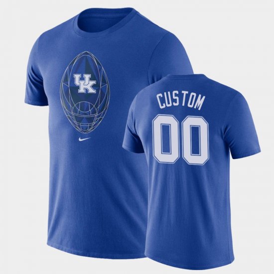 #00 Custom Football Icon Kentucky Wildcats Legend Men\'s Royal T-Shirt 622934-685