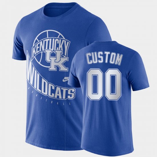 #00 Custom Retro Basketball University of Kentucky Mens Royal T-Shirt 609968-802