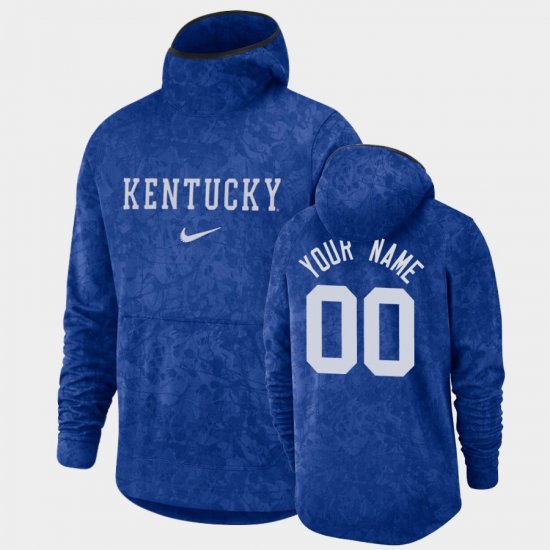 #00 Custom Basketball Spotlight Wildcats Pullover Team Logo Mens Royal Hoodie 391499-846