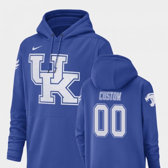 #00 Custom Champ Drive Kentucky Wildcats Football Performance Men Royal Hoodie 684299-549